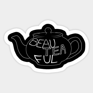 Teapot linework Sticker